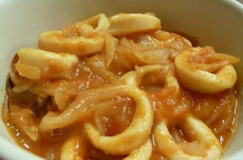 Chipirones encebollados