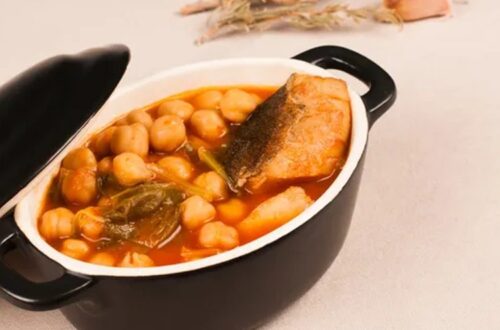 Garbanzos con bacalao