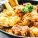 Paella mixta de marisco y pollo